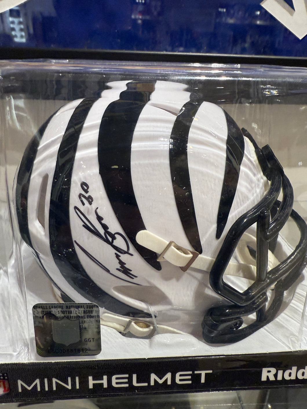 Cincinnati Bengals Chase Brown Signed Autographed Mini Helmet BAS COA