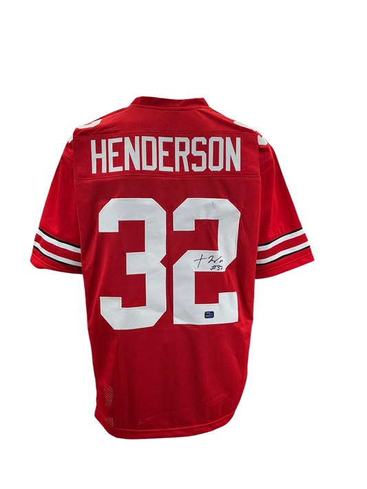 TreVeyon Henderson Ohio State Buckeyes Signed Autographed Custom Jersey PROVA Coa