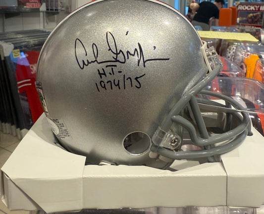 The Ohio State Buckeyes Archie Griffin Hand Signed Autographed Mini Helmet H.T. 1974,75 Inscription Certified COA