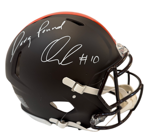 Quinshon Judkins Signed Autographed Cleveland Browns Alpha Dawg Authentic Speed Helmet With “Dawg Pound” Inscription Swau COA