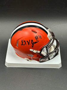 Cleveland Browns Dawand Jones Hand Signed Autographed Mini Helmet Five Star COA