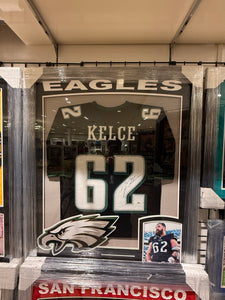 Philadelphia Eagles Jason Kelce Signed Autographed Jersey Custom Framed COA