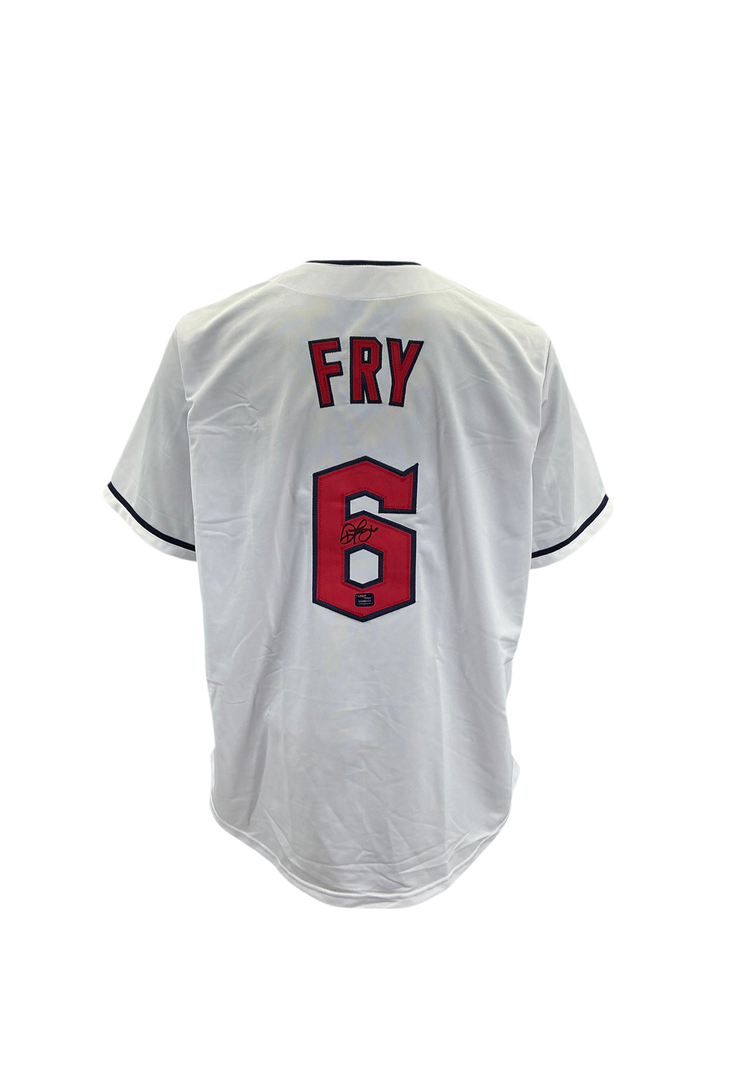 David Fry Signed Autographed Cleveland Guardians Custom White Jersey PROVA COA