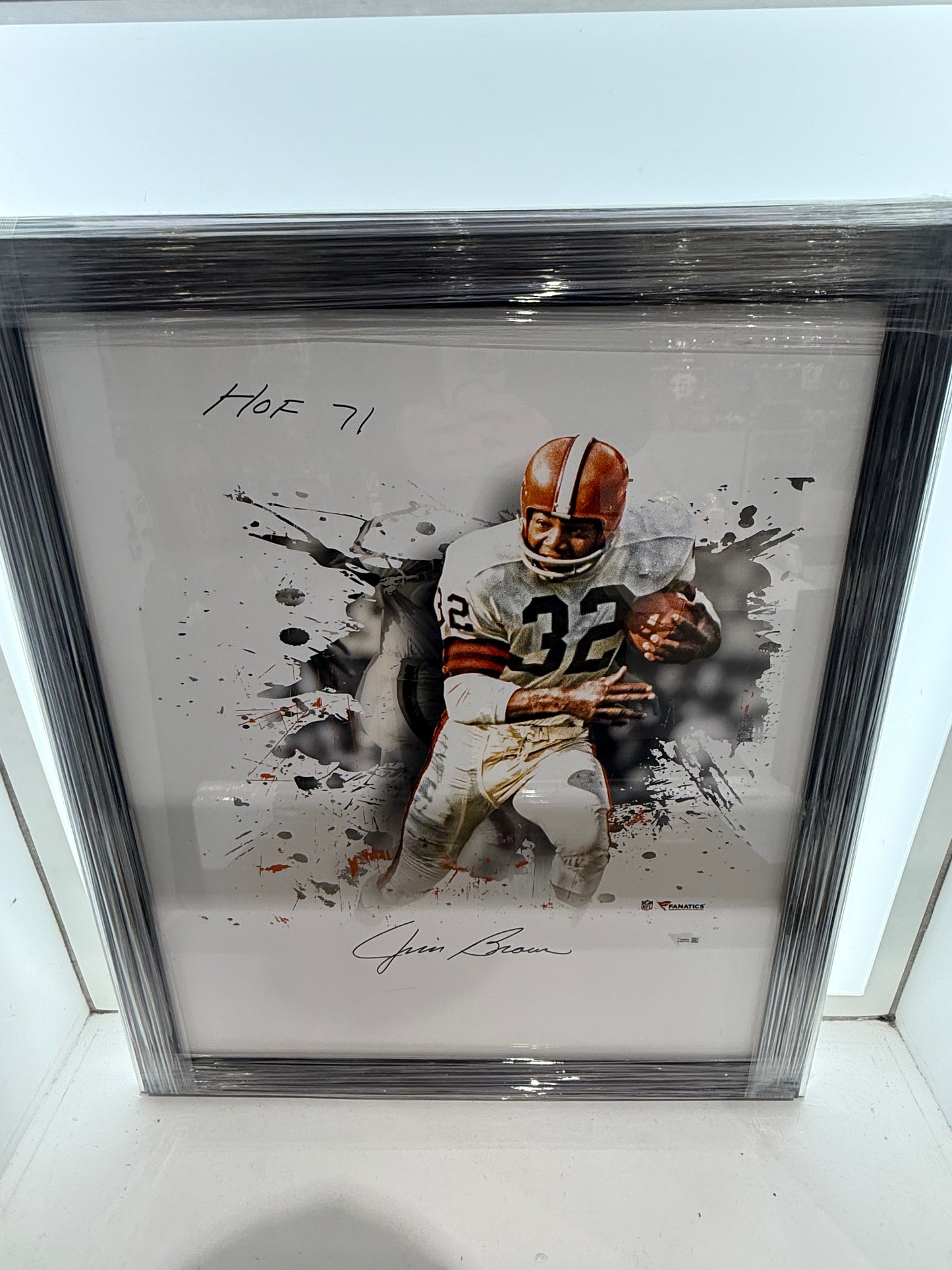 Cleveland Browns Jim Brown Signed Autographed 16x20 Photo Custom Framed Fanatics COA