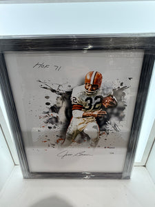 Cleveland Browns Jim Brown Signed Autographed 16x20 Photo Custom Framed Fanatics COA