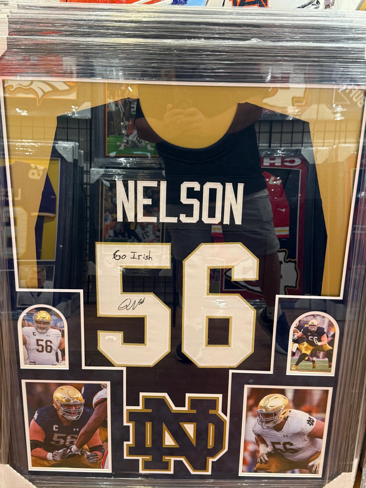 Quenton Nelson Signed Autographed Jersey Custom Framed COA