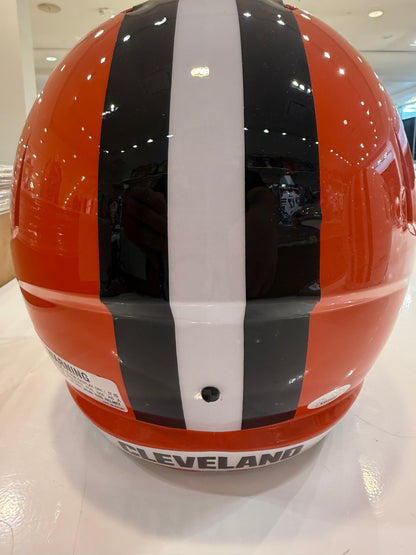 Cleveland Browns David Njoku Hand Signed Autographed Speed Full Size Current Style Rep. Helmet with JSA COA