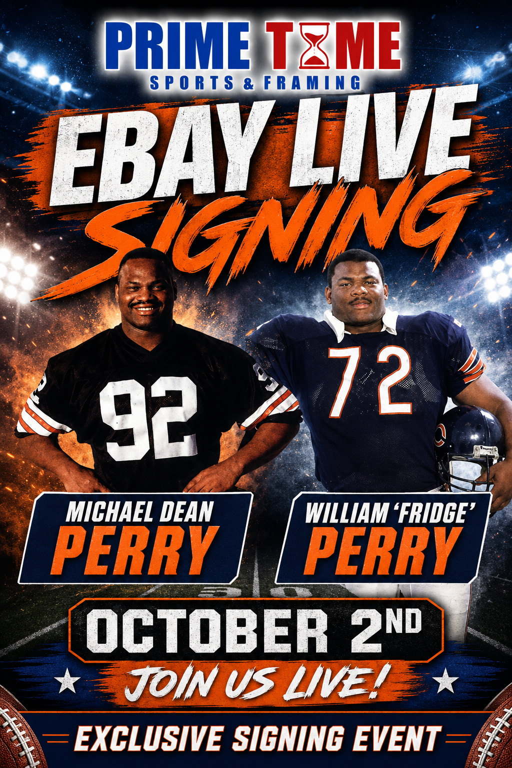 William Perry Mail-in Ticket for Private Signing on 1 Item YOU WILL NOT MEET William Perry