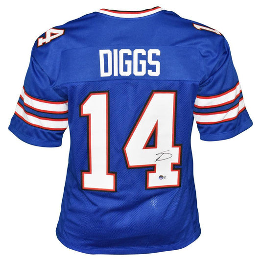 Buffalo Bills Stefan Diggs Hand Signed Autographed Custom Blue Jersey with Beckett COA
