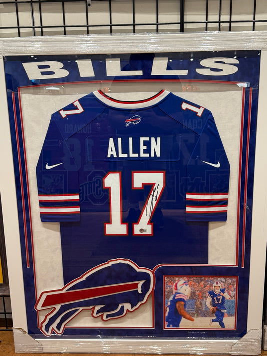 Buffalo Bills Josh Allen Signed Autographed Nike Jersey Custom Framed BAS COA