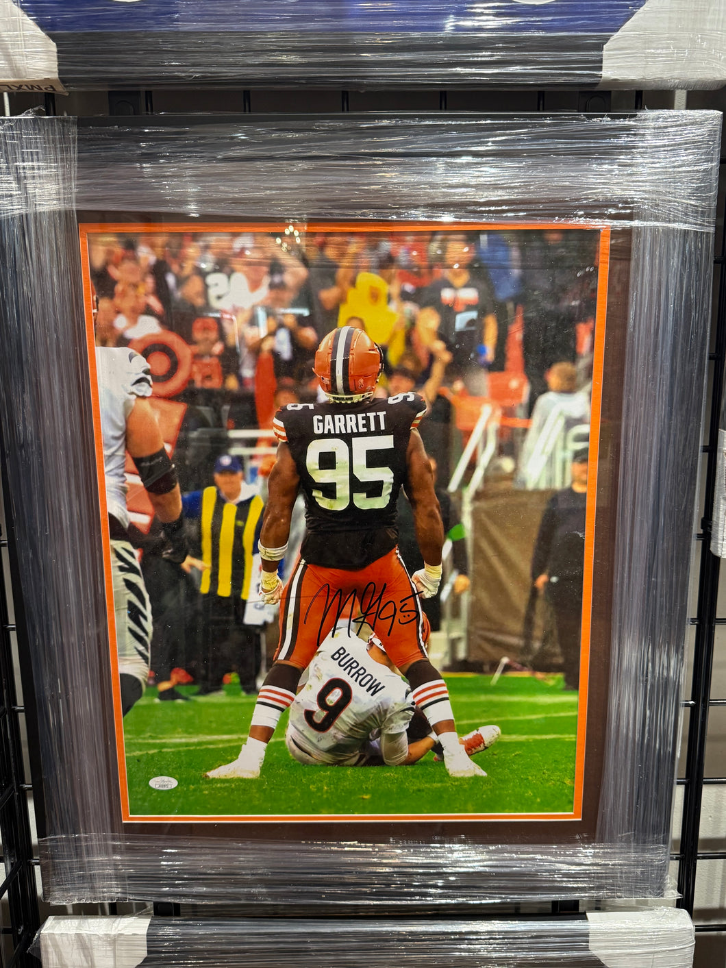 Cleveland Browns Myles Garrett signed 16x20 photo custom framed JSA COA