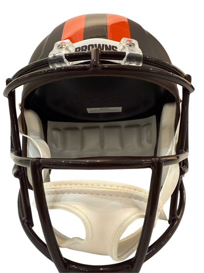 Quinshon Judkins Signed Autographed Cleveland Browns Alpha Dawg Speed Replica Helmet Beckett COA