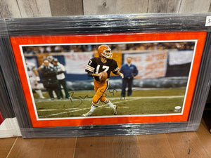 Cleveland Browns Brian Sipe Signed Autographed 16x20 Photo Custom Framed JSA COA
