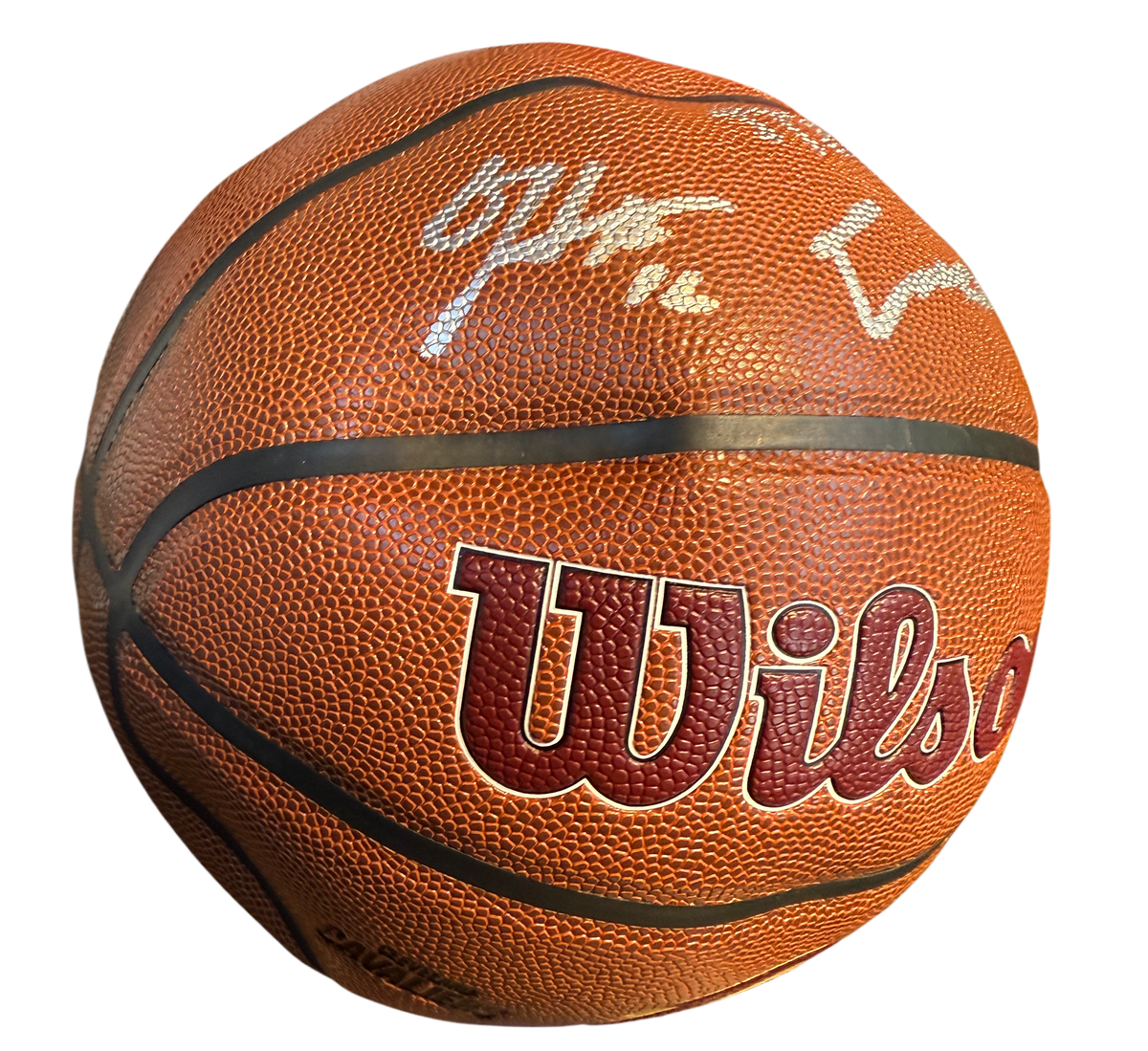 2025 Cleveland Cavaliers Team Signed Basketball Autographed by 4 Cavs including De’Andre Hunter, Isaac Okoro, Jaylon Tyson, & Dean Wade with COA