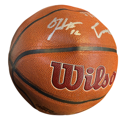 2025 Cleveland Cavaliers Team Signed Basketball Autographed by 4 Cavs including De’Andre Hunter, Isaac Okoro, Jaylon Tyson, & Dean Wade with COA