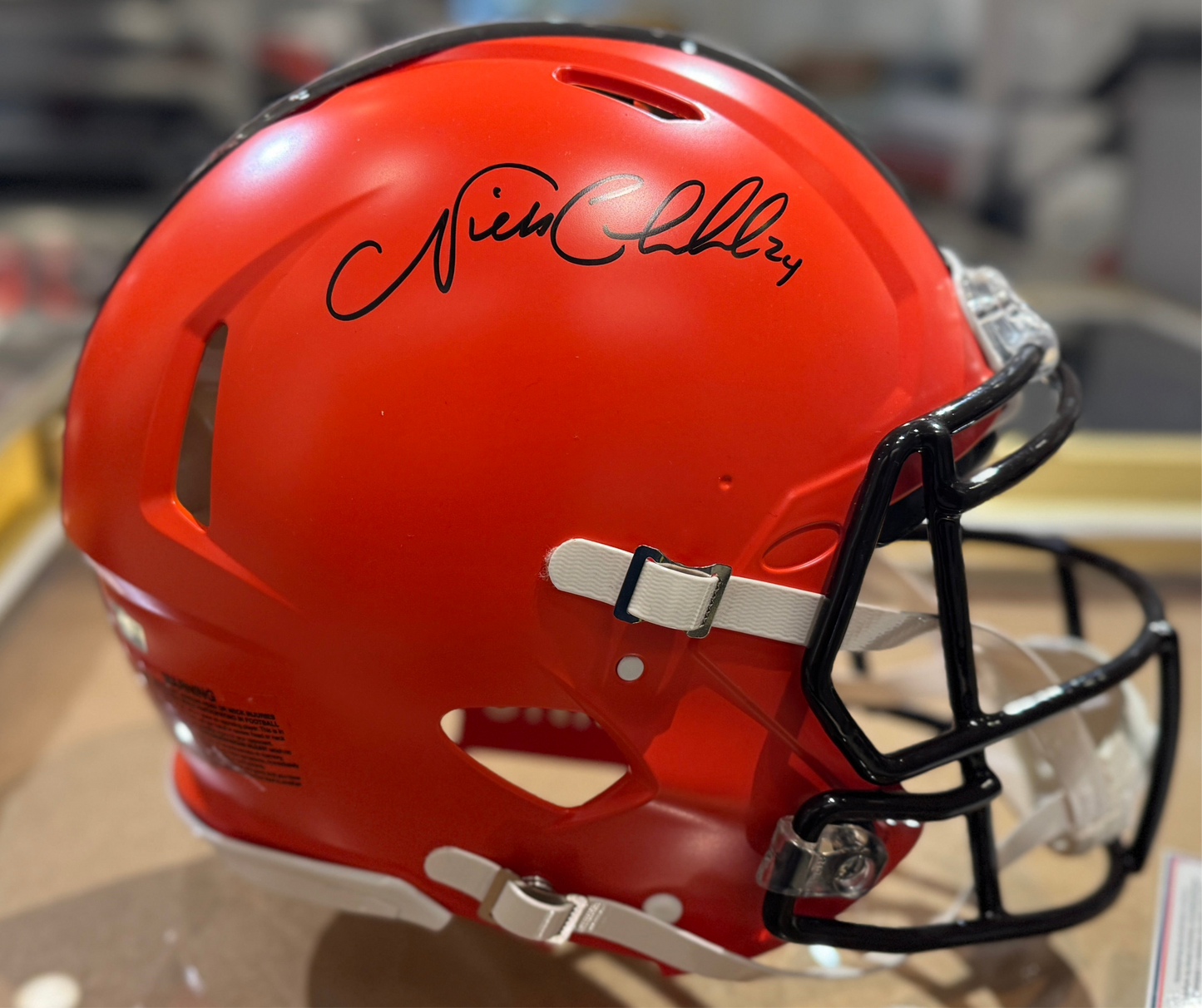 Cleveland Browns Nick Chubb Hand Signed Autographed Authentic Full Size Helmet Certified COA