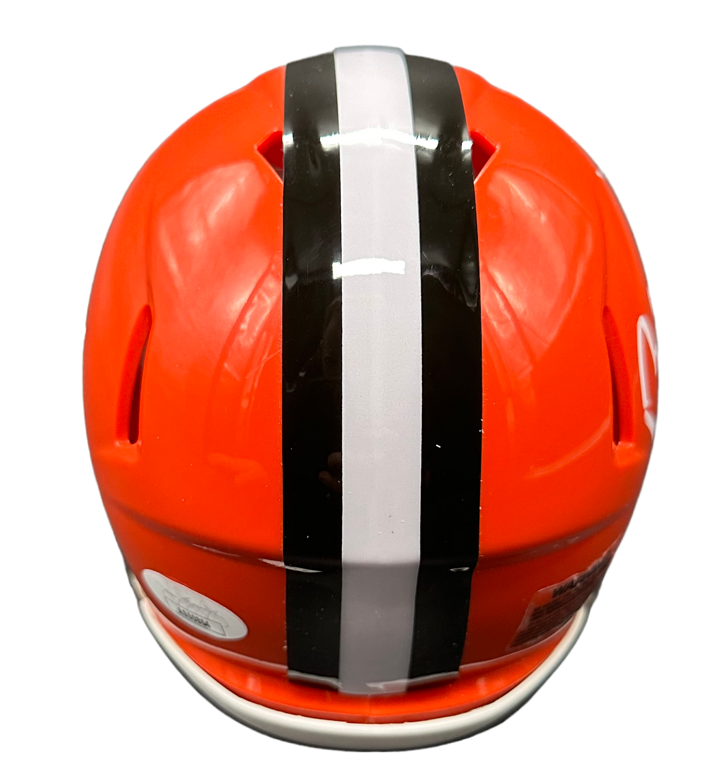 Cleveland Browns Bernie Kosar Hand Signed Autographed Throwback White Face Mask Mini Helmet with JSA COA