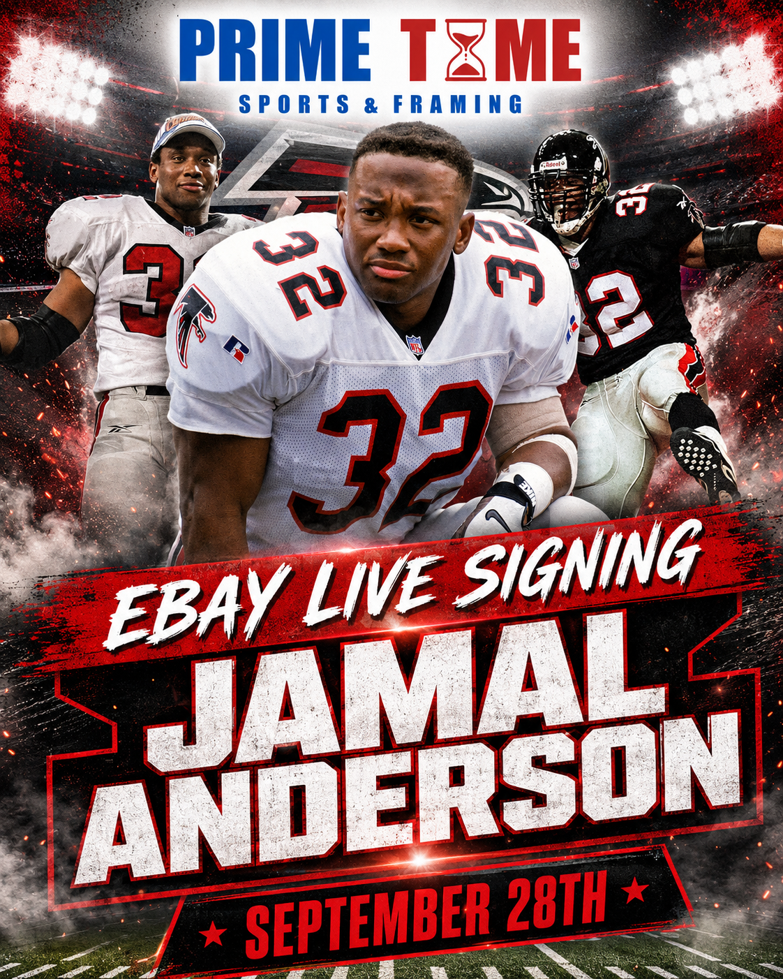 Jamal Anderson Mail-in Ticket for Private Signing on 1 Item YOU WILL NOT MEET Jamal Anderson