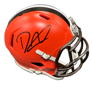 Cleveland Browns David Njoku Hand Signed Autographed Mini Helmet with JSA COA