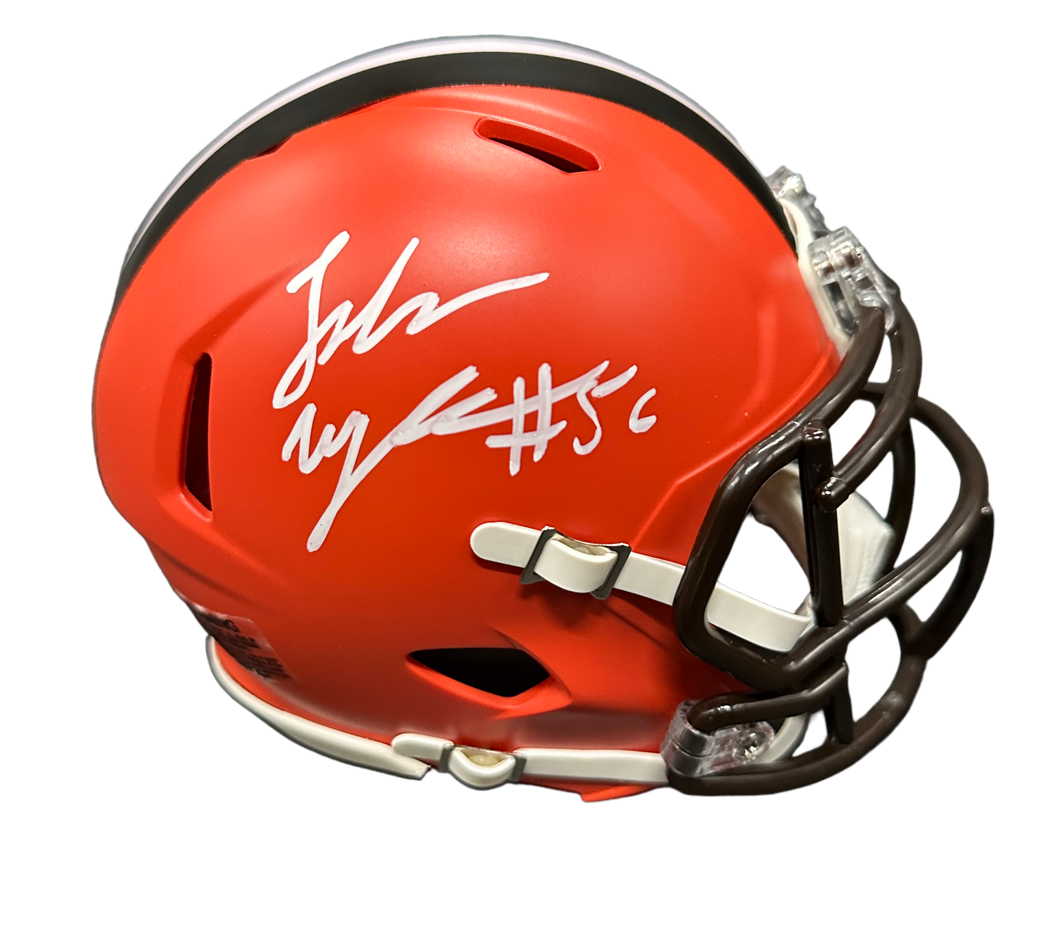 Cleveland Browns Luke Wypler Hand Signed Autographed Mini Helmet with JSA COA