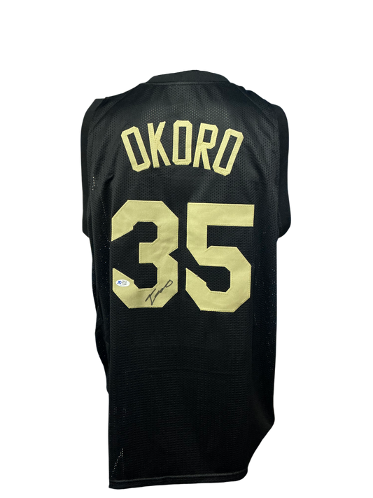 Cleveland Cavaliers Isaac Okoro Hand Signed Autographed Custom Black Jersey with COA