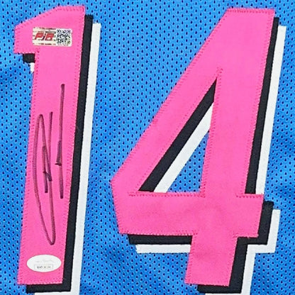 Miami Heat Tyler Herro Hand Signed Autographed Custom Blue Jersey JSA COA
