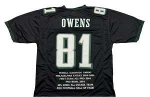 Terrell Owens “T.O.” Philadelphia Eagles Unsigned Custom Stat Jersey