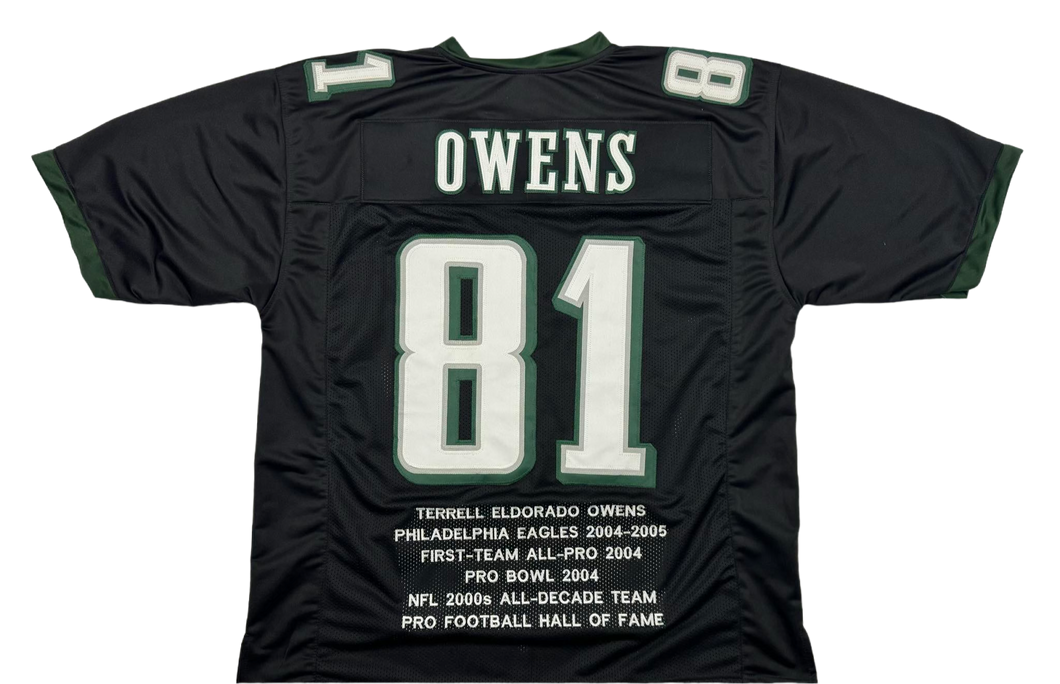 Terrell Owens “T.O.” Philadelphia Eagles Unsigned Custom Stat Jersey