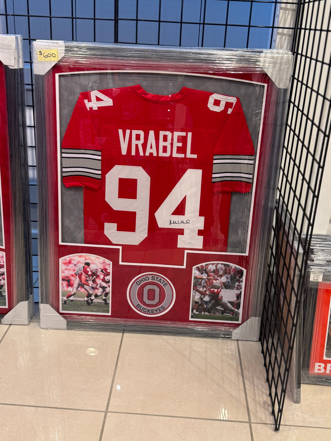 Ohio State Buckeyes Mike Vrabel Hand Signed Autographed Jersey Custom Framed JSA COA