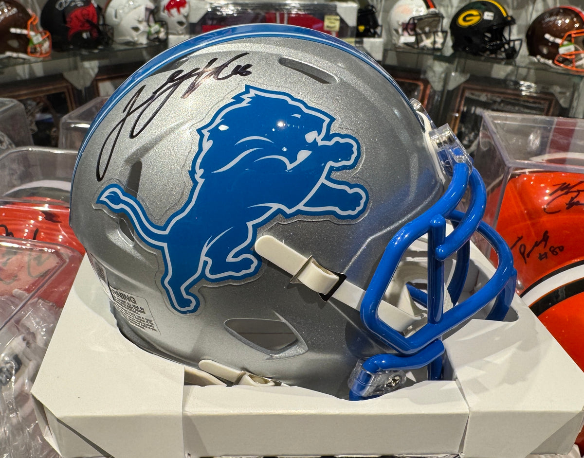 Detroit Lions Jared Goff Hand Signed Autographed Mini Helmet Fanatics COA