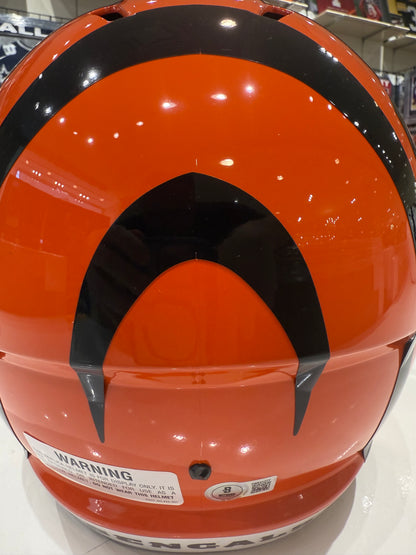 Cincinnati Bengals Jamar Chase Signed Autographed Full Size Replica Helmet BAS COA