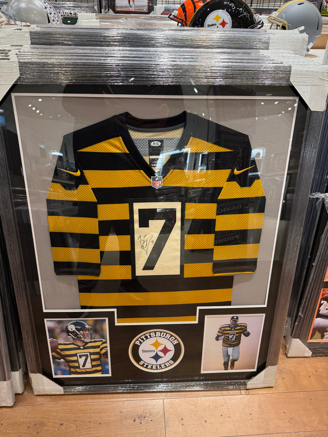 Pittsburgh Steelers Ben Roethlisberger  Signed Autographed Jersey Custom Framed COA