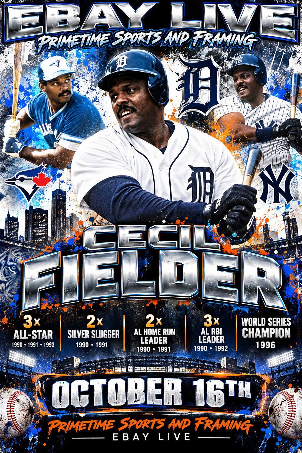 Cecil Fielder Mail-in Ticket for Private Signing on 1 Item YOU WILL NOT MEET Cecil Fielder