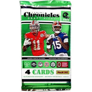 NFL Panini 2023 Chronicles Draft Picks Football Trading Card BLASTER Pack (4 Cards)