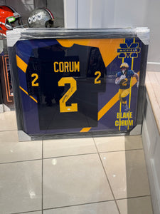 Michigan Wolverines Blake Corum Hand Signed Autographed Jersey Custom Framed JSA COA