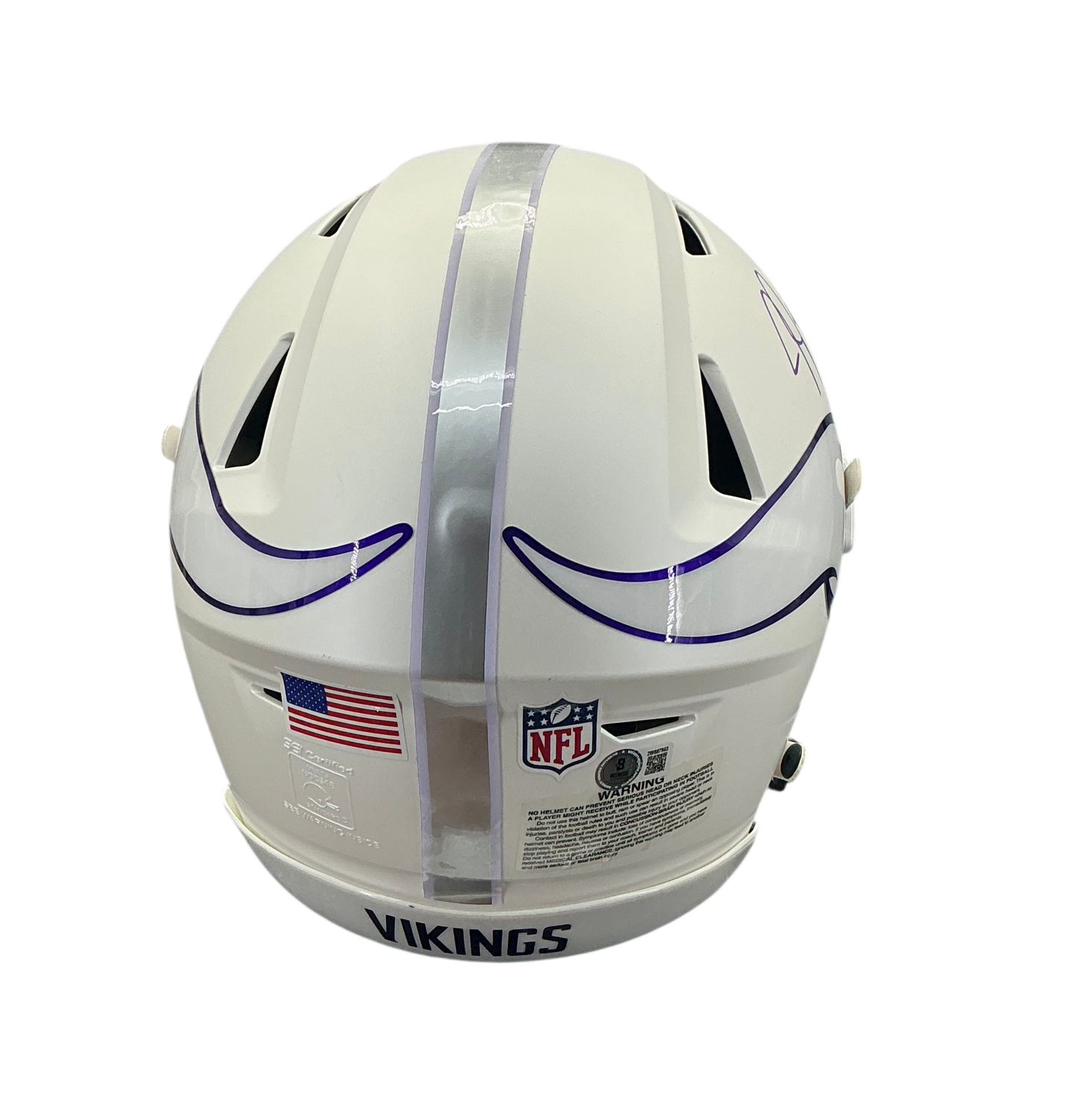 Justin Jefferson Signed Autographed Minnesota Vikings Full Size Alternate Authentic Speed Flex Helmet Beckett COA