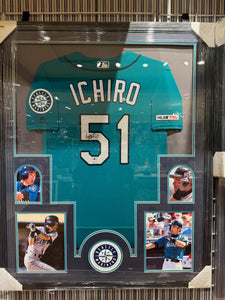 Seattle Mariners Ichiro Suzuki Signed Autographed Authentic Jersey Custom Framed Fanatics COA