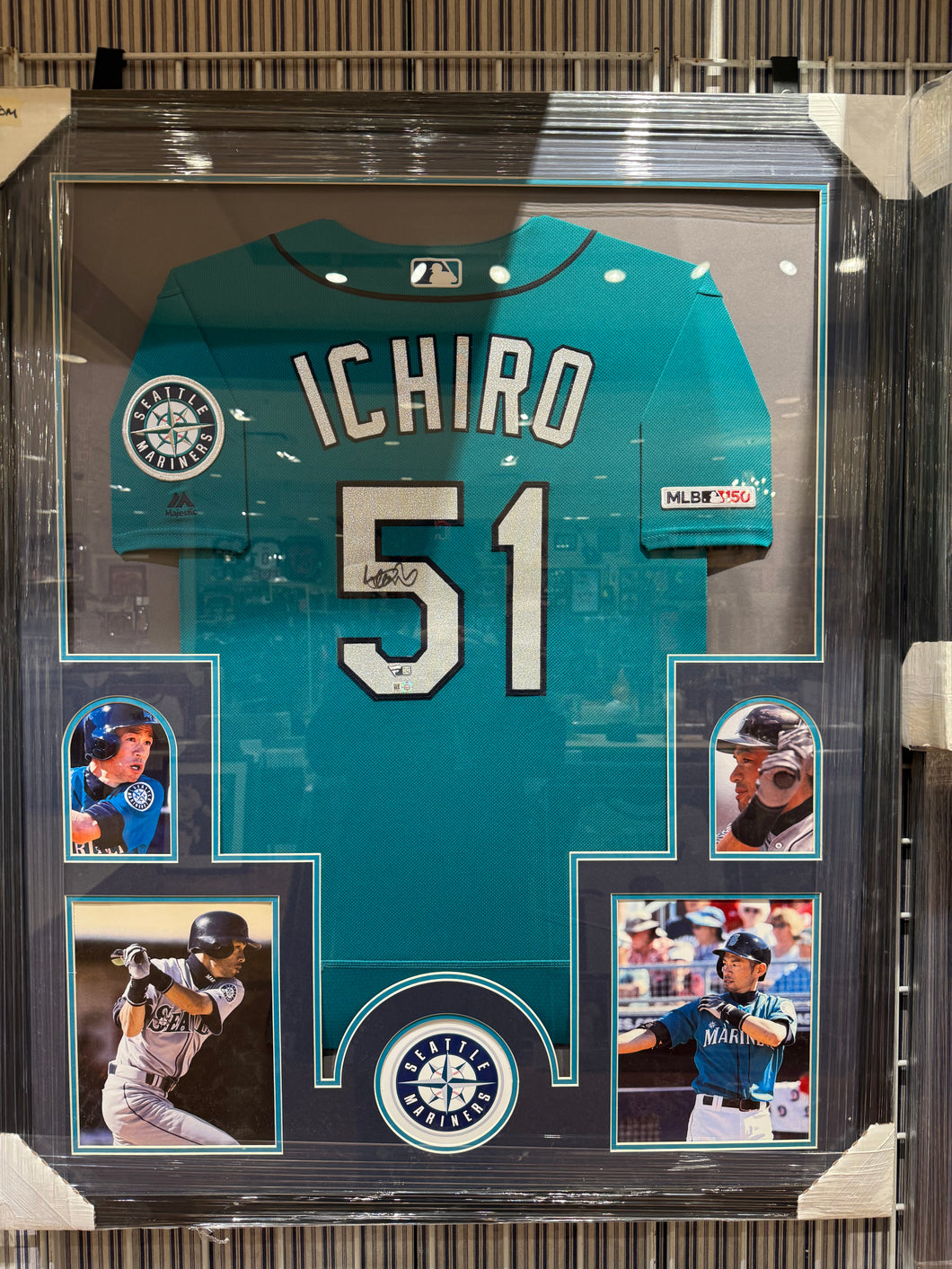 Seattle Mariners Ichiro Suzuki Signed Autographed Authentic Jersey Custom Framed Fanatics COA