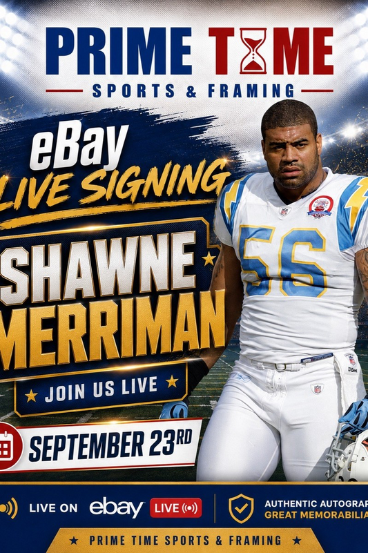 Shawne Merriman Mail-in Ticket for Private Signing on 1 Item YOU WILL NOT MEET Shawne Merriman