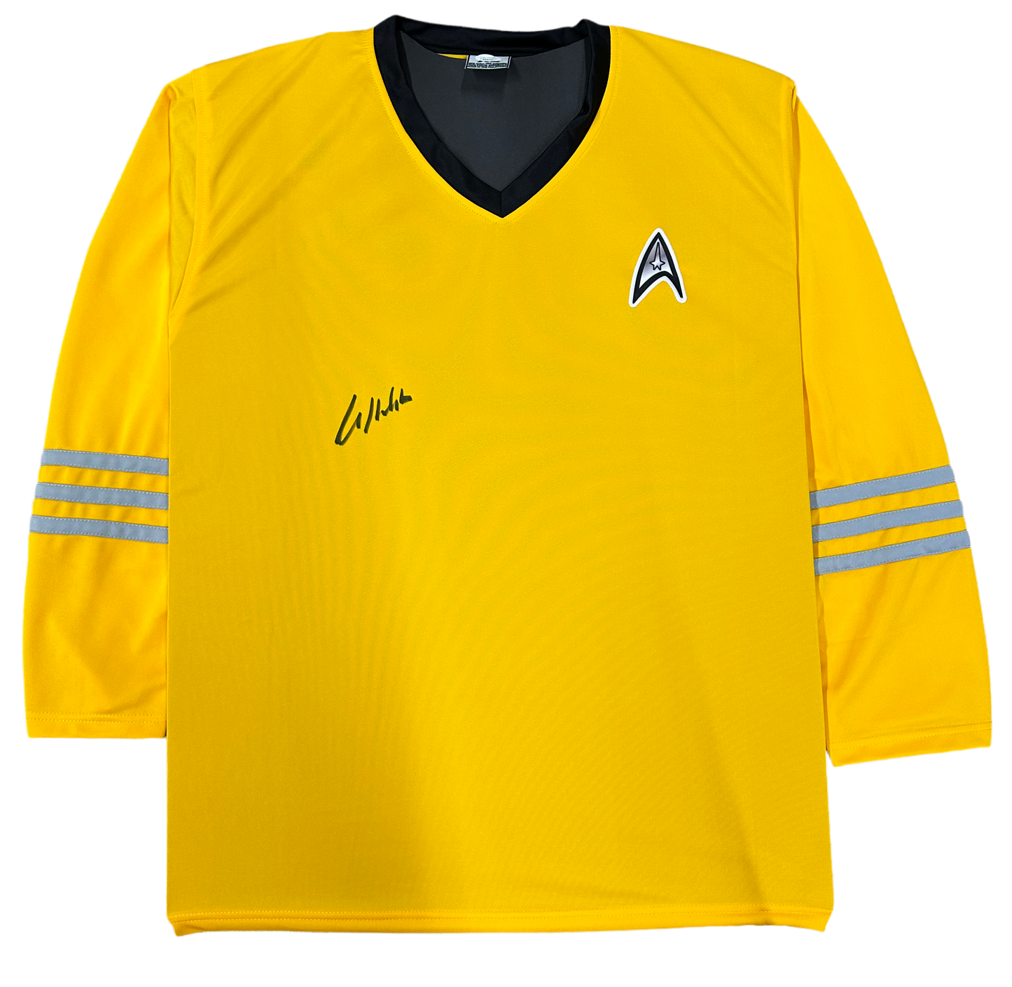 William Shatner Hand Signed Autographed Star Trek Yellow Custom Shirt JSA COA