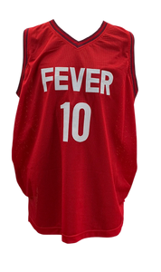 Indiana Fever Lexie Hull Hand Signed Autographed Red Custom Jersey Swau COA