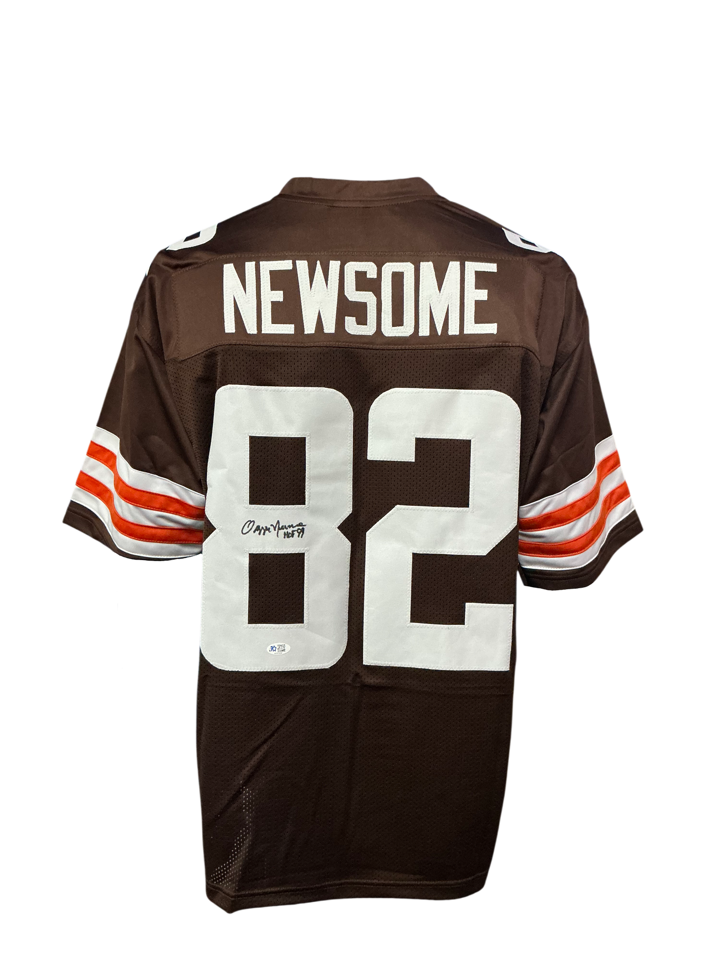 Cleveland Browns Ozzie Newsome Hand Signed Autographed Custom Brown Jersey Five Star COA