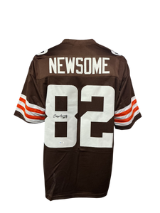 Cleveland Browns Ozzie Newsome Hand Signed Autographed Custom Brown Jersey Five Star COA