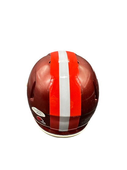 Cleveland Browns Dustin Hopkins Hand Signed Autographed Flash Mini Helmet with JSA COA