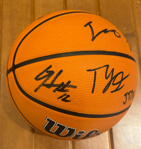 2025 Cleveland Cavaliers Team Signed Basketball Autographed by 5 Cavs including Ty Jerome, De’Andre Hunter, Isaac Okoro, Jaylon Tyson, & Dean Wade with COA