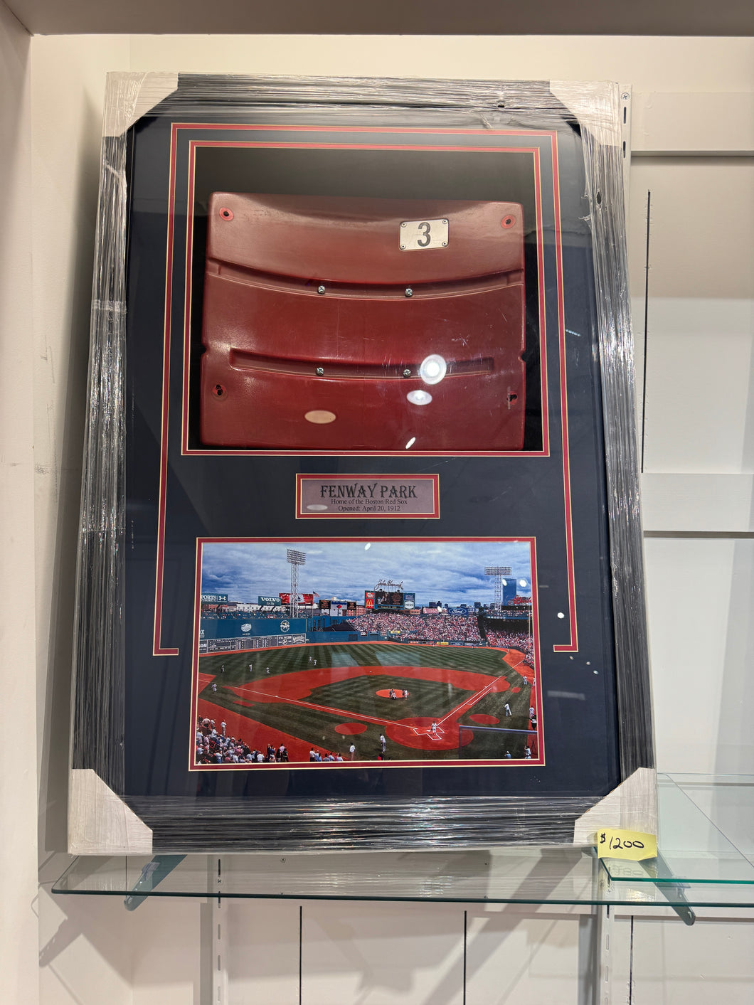 Boston Red Sox Custom Framed Seat Back Shadow Box