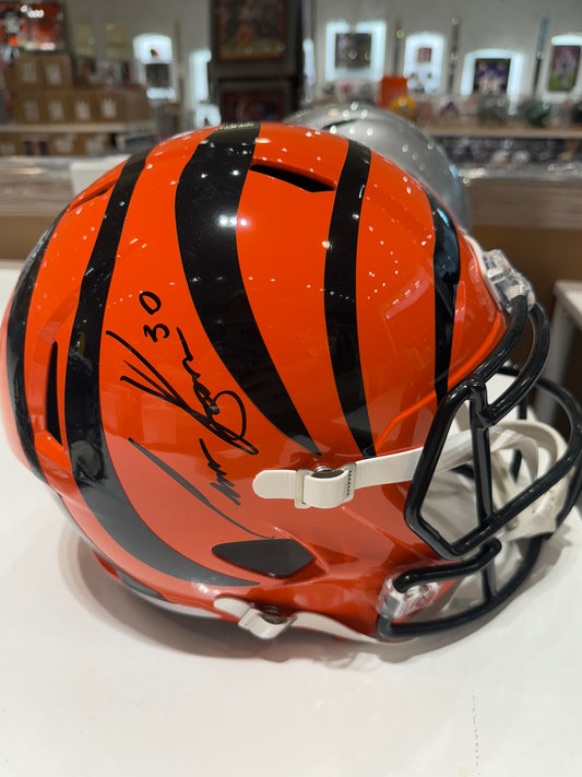 Cincinnati Bengals Chase Brown Signed Autographed Full Size Helmet BAS COA