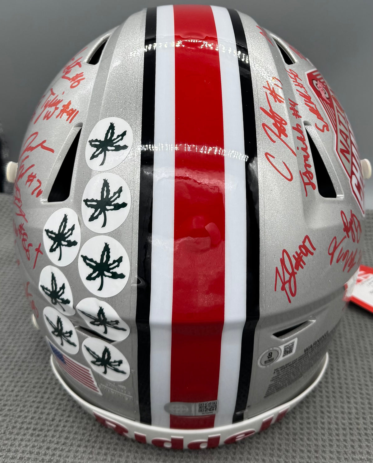 2024 The Ohio State Buckeyes National Champions Team Signed Authentic Speed Flex Full Size Helmet BAS, Swau COA
