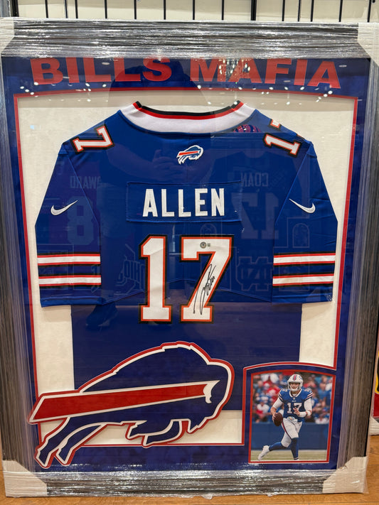Buffalo Bills Josh Allen Signed Autographed Nike Jersey Custom Framed BAS COA