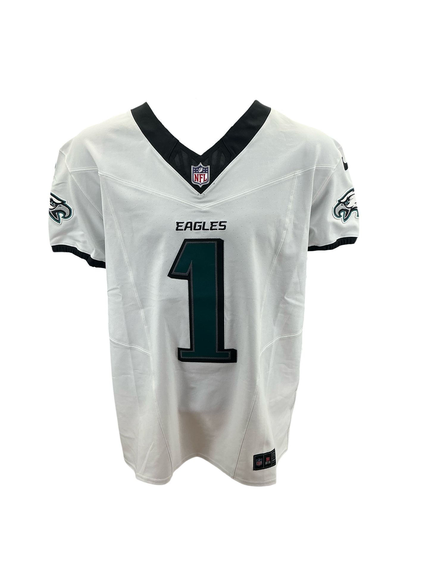 Eagles Super Bowl LIX Champs Signed Jalen Hurts Elite Jersey w/10 Autos - LE 50